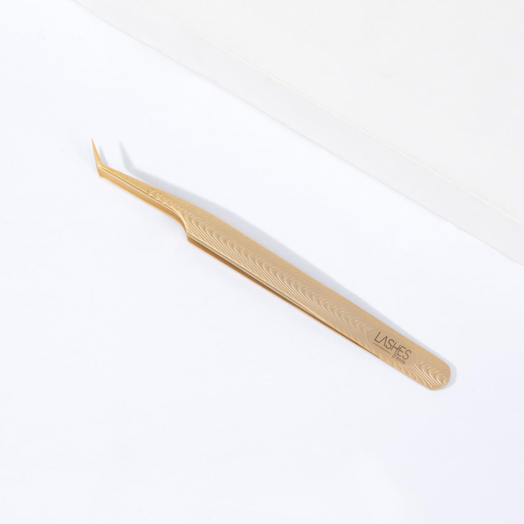 14K Gold Coated Eyelash Extension Tweezer