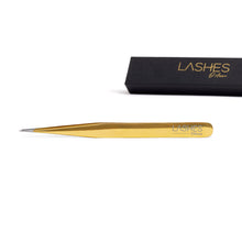 Load image into Gallery viewer, 14K Coated Gold Eye Lash Extension Tweezers
